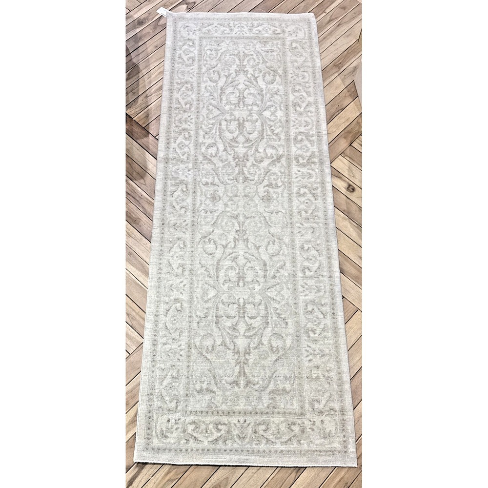 NWT Banyan Pakistan 40/40 Hand-Knotted Wool Runner Rug 2'11" x 7'11"